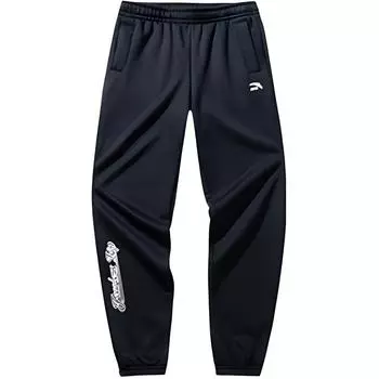 Anta Lifestyle Series Sport Simple Cuffed Fleece Letter Casual Pants Women bottoms 162448301N-3 L