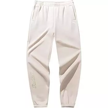 Anta Lifestyle Series Sport Simple Cuffed Fleece Casual Pants Women bottoms 162448301N-1 M