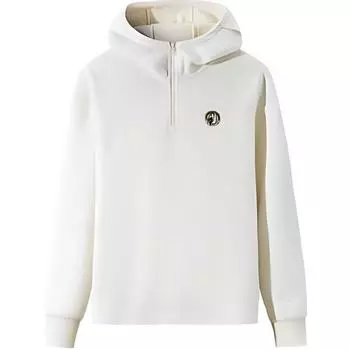 Anta Lifestyle Series Sports Casual Warm Loose Sweatshirt Women sweatshirt Vanilla-White 962448707-1 XS