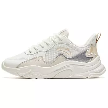 Anta Lifestyle Series Synthetic Leather Versatile Comfortable Simple Shock Absorbing Non-Slip Low-Top Casual Shoes Women sneaker Off-White 922438813-1 37.5