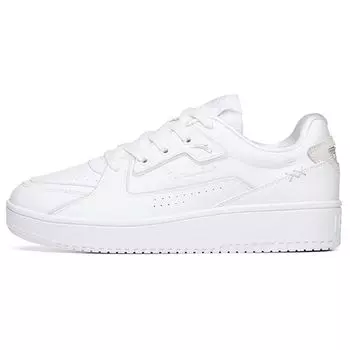 Anta Lifestyle Series Thick Sole Non-Slip Low-Top Skate Shoes Men Sneakers White Silver 912218066-2 39