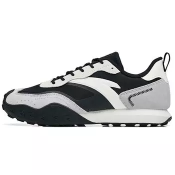 Anta Lifestyle Series Ткань Синтетическая кожа Амортизирующие Нескользящие Износостойкие Низкие Повседневные Туфли Мужские Кроссовки Белый Серый Черный 112238856-2 40