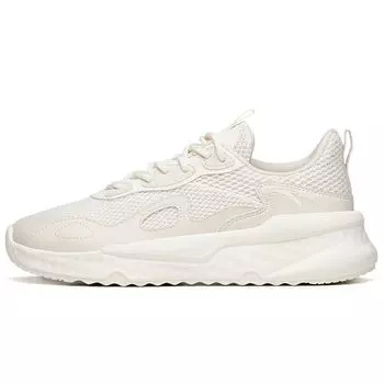 Anta Lifestyle Series Ткань Синтетическая кожа Нескользящая Износостойкая Низкая Спортивная Повседневная Обувь Женские Кроссовки Цвет Слоновая Кость 122138862-1 39