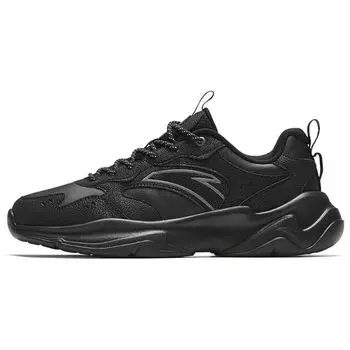 Anta Lifestyle Series Ткань Универсальные Прочные Низкие Повседневные Туфли Мужские Кроссовки Черные 912328815-5 39