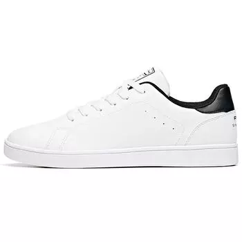 Anta Lifestyle Series Trendy Casual Slip Non-Slip Durable Airproof Low Top Skate Shoes Men Sneakers White Black 912048016-4 43