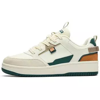 Anta Lifestyle Series Trendy Casual Versatile Non-Slip Wear-Resistant Low-Top Skate Shoes Men Sneakers White Green 912228067-3 41