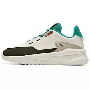 Anta Кроссовки для скейтбординга Lifestyle Series Unrestrained Low-Top, мужские, белые, черные, зеленые 11948843-4 43