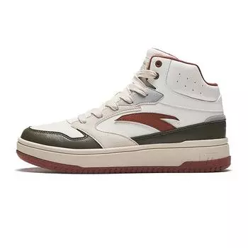 Anta Кроссовки Lifestyle Series Zero Feel Retro, универсальные, нескользящие, прочные, средней высоты, для скейтбординга, мужские, белые, черные, красные 912448083-2 42