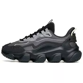 Anta Кроссовки Lifestyle Series Zhou Bai 2.0 с мягкой подошвой, амортизирующие, низкие, для папы, мужские, серые, черные 912218883-4 42