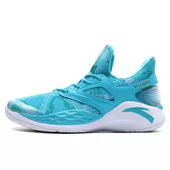 Anta Light Cavalry 2 Fabric Non-Slip Shock Absorbing Wear-Resistant Low-Top Basketball Shoes Men Sneakers Lake-Blue 11721303-4 42