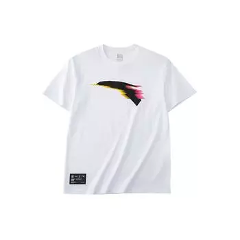 Anta Lightweight Casual Sports Printed Round Neck T-Shirt Unisex Tops White 172221102-1 XXL