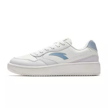 Anta Lightweight Classic Versatile Non-Slip Wear-Resistant Lightweight Increased Height Low-Top Skate Shoes Women sneaker White Gray Blue 922528001-2 35.5