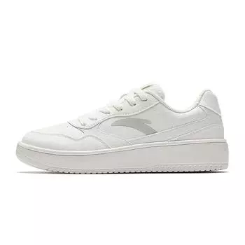 Anta Lightweight Classic Versatile Non-Slip Wear-Resistant Lightweight Increased Height Low-Top Skate Shoes Women Sneakers Ivory-White 922528001-1 35.5