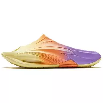 Anta Lightweight Comfortable Non-Slip Slide Sandals Men Footwear Yellow Orange Purple 912421802-5 41