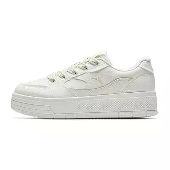 Anta Lightweight Simple Versatile Non-Slip Durable Low-Top Skate Shoes Women sneaker White 922538065-1 35.5