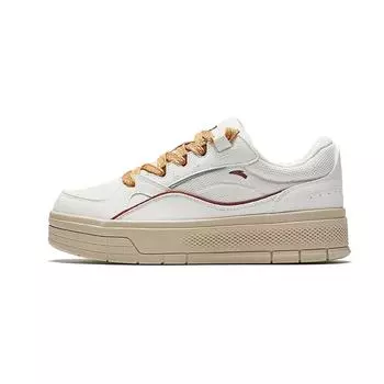 Anta Lightweight Versatile Retro Casual High-Top Sneakers Women Sneakers White Red 922418065-6 37.5