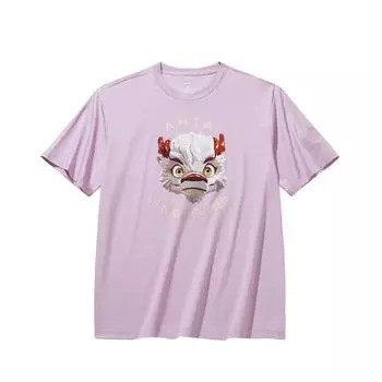 Anta Футболка Ling Long Yun Dang Tou Purple Dragon, унисекс, топы, розовые 172438155R-2 M
