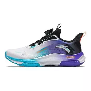 Anta Lingfeng Прочные низкие детские кроссовки для бега Детские кроссовки Белые Черные Синие 312335530-2 36