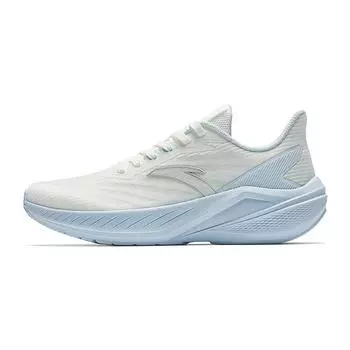 Anta Lingfeng Simple Versatile Non-Slip Breathable Lightweight Increased Height Low-Top Casual Running Shoes Women sneaker White Blue 922525521-4 35.5