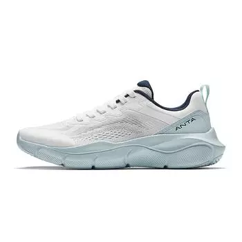 Anta Linghu Sports Comfortable Shock Absorbing Breathable Durable Low Top Casual Running Shoes Men sneaker White Blue 912527751-3 40
