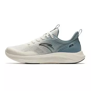 Anta Lingyun Mesh Lightweight Breathable Low-Top Running Shoes Men sneaker White Gray 912425521-5 44