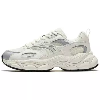Anta Little Millennium Comfortable Versatile Shock Absorbing Wear Resistant High Top Low Cut Casual Shoes Women sneaker White Gray 122518812-1 36