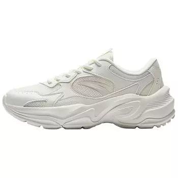Anta Little Millennium Trendy Comfortable Wear-Resistant Breathable Height-Increasing Low-Top Casual Shoes Women sneaker Ivory-White 922538826-7 35.5