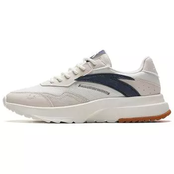 Anta Little Rock Candy Non-Slip Wear-Resistant Low-Top Sports Casual Shoes Men Sneakers Ivory-White Mud-Gray 912348812-1 41