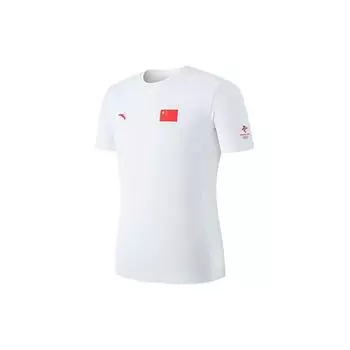 Anta Logo Print Round Neck T-Shirt Men Tops White 152150103-1 XL