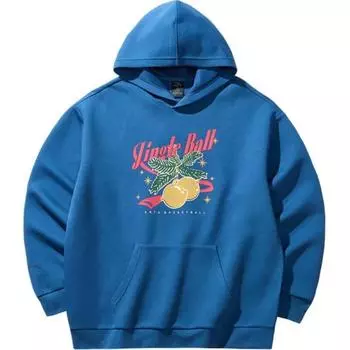 Anta Loose Breathable Printed Basketball Hoodie Unisex hoodies Deep-Blue 972511705-2 S