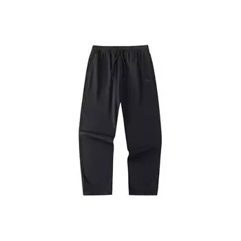 Anta Loose Breathable Straight Leg Knitted Sports Pants Men bottoms Basic-Black 152428328-3 2XL