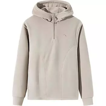 Anta Loose Comfortable Casual Hoodie Women tops Nude-Khaki 962447703-3 L