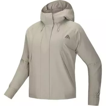 Anta Loose Fit Outdoor Windbreaker Jacket Women Jackets Light-Smoke-Gray 962516602-1