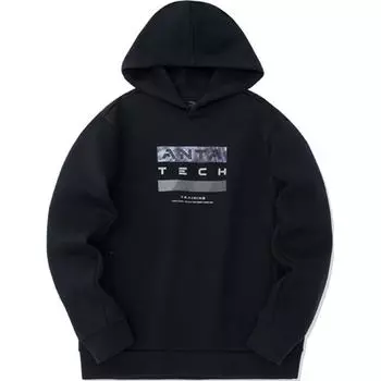 Anta Loose Fit Sports Casual Long Sleeve Hoodie Men hoodies Basic-Black 152317740-3 M