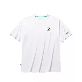 Anta Loose Moisture-Wicking Cartoon Print Versatile Round Neck Comfortable Short Sleeve T-Shirt Unisex Tops 172538107-1 S