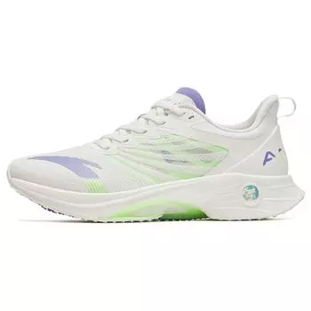 Anta Mach 3.0 Professional Racing Shock Absorbing Wear Resistance Lightweight Low Top Running Shoes Women sneakers White Purple Green 122325583-2 36
