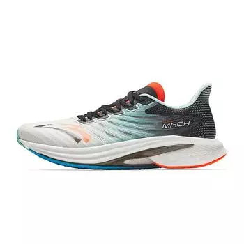Anta Mach 4.0 Nitrogen Technology Cushioning Rebound Racing Training Professional Low-Top Running Shoes Men sneaker Black White Blue 112435583-6 42