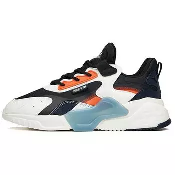 Anta Мужские кроссовки Magic Cube Non-Slip, износостойкие, низкие, с верхом, для папы, черные, белые, оранжевые 112148808-2 41