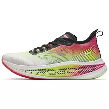 Anta Marathon Cushioning Breathable Low-Top Full-Length Carbon Plate Training Running Shoes Men sneaker Pink Green White 912425588-8 45