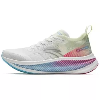 Anta Marathon Cushioning Breathable Low-Top Full-Length Carbon Plate Training Running Shoes Women sneaker White Blue 922425588-7 38.5