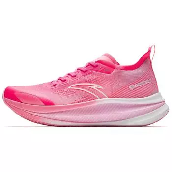 Anta Marathon Cushioning Breathable Low-Top Full-Length Carbon Plate Training Running Shoes Men sneaker Red Pink 912425588-16 40