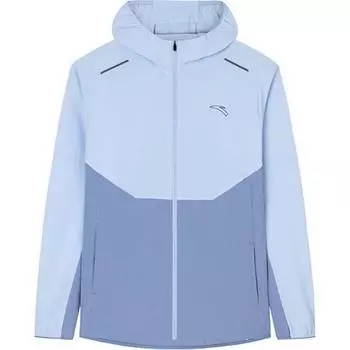 Anta Mens Running Series Windproof UV Protection Comfortable Jacket Men jackets Awakening-Cloud-Blue Gray-Mist-Blue 152435601-3 S