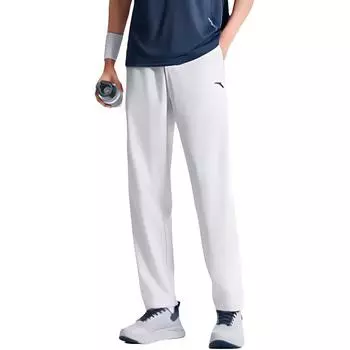 Anta Mens Training Series Simple Breathable Solid Color Straight Leg Lace-Up Casual Pants Men bottoms 952527509-1 3XL