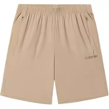 Anta Mens Training Series Solid Color Breathable Versatile Five-Point Sports Shorts Men shorts Khaki 952527307-2 S