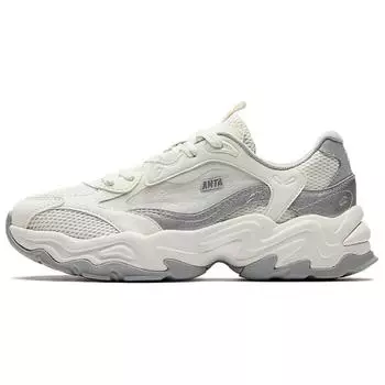 Anta Meteor VENT Comfortable Versatile Shock Absorbing Wear Resistant Low Top Casual Shoes Women Casual Shoes Silver 122528858-3 37.5