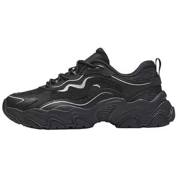 Anta Meteorite Trendy Versatile Non-Slip Wear-Resistant Low-Top Casual Shoes Women sneakers Black Silver 122448856-1 36