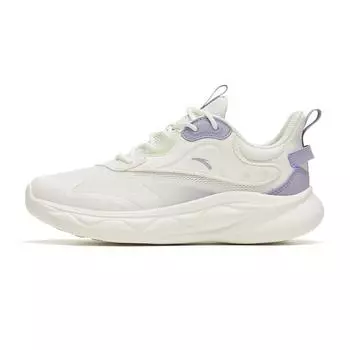 Anta Mian Mian Tan 2 Comfortable Cushioning Non-Slip Wear-Resistant Low-Top Casual Running Shoes Women sneaker White Purple 922515556-1 35.5
