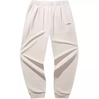 Anta Mid Waist Drawstring Cuffed Knit Sports Pants Men bottoms Light-Khaki 952517306S-4 M