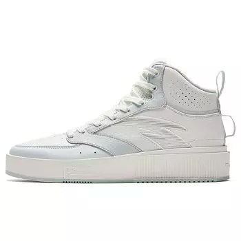 Anta Milk Cap 2 Non-Slip Wear-Resistant Lightweight Mid-Top Sneakers Women sneakers White Gray 922338008-2 39