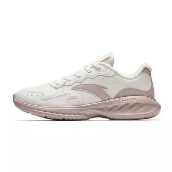 Anta Minimalist Comfortable Fleece Lined Non-Slip Warm Low-Top Casual Running Shoes Women sneaker White Pink 922445571-10 35.5
